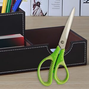 Rubber handle office scissors