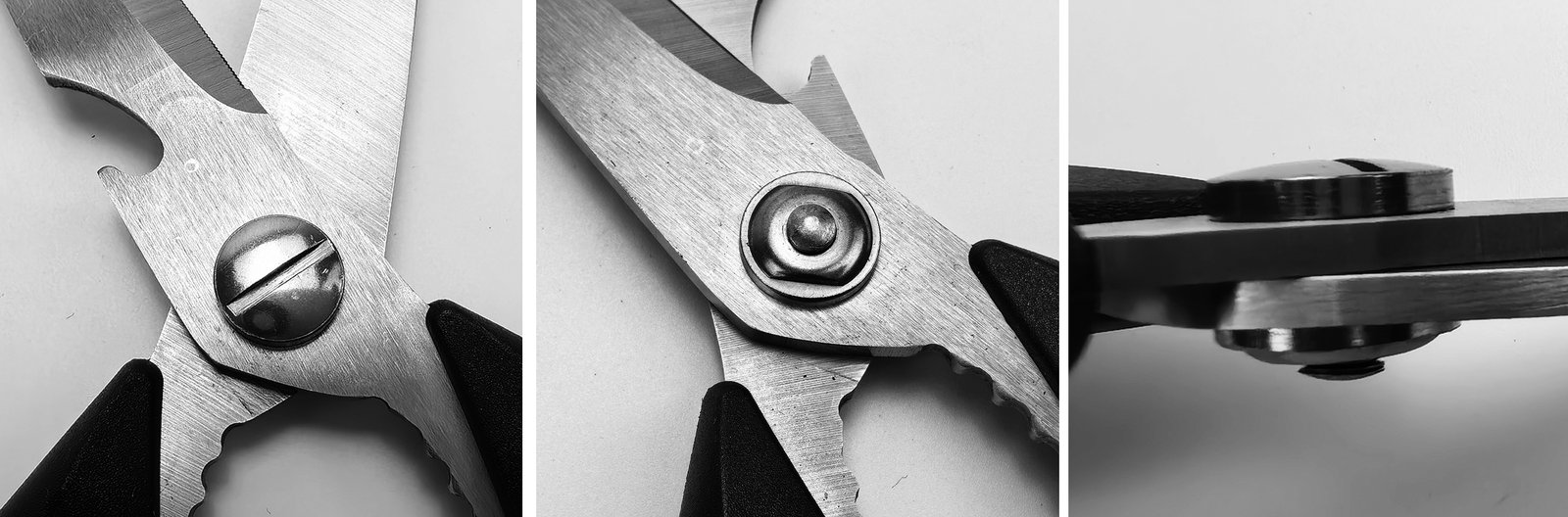 Stainless steel pivot screw for kitchen scissors