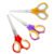 Comfort handle student scissors with screw thread grip