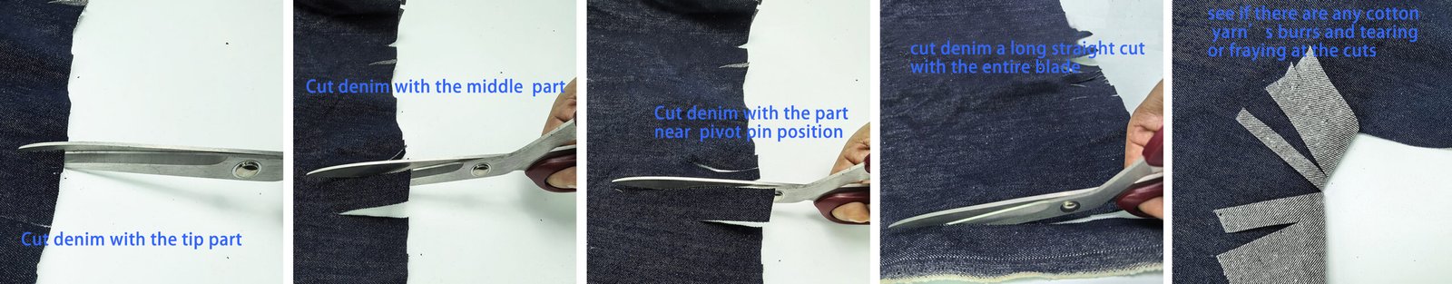 Tailor shears cutting performance test
