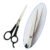 Plastic handle hair scissors