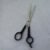 Plastic handle hair scissors