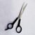 Plastic handle hair scissors