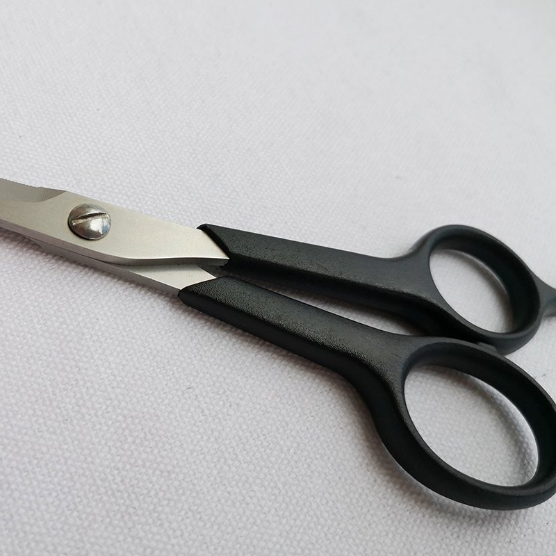 Plastic handle hair scissors