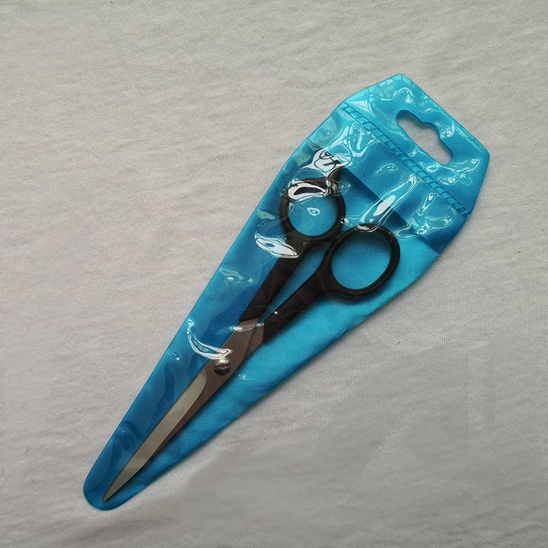 Plastic handle hair scissors
